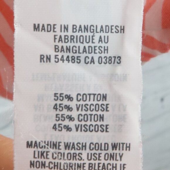 AERIE ORANGE & WHITE STRIPE BABYDOLL CROPPED TOP WITH SHOULDER TIE DETAIL SIZE S - Picture 4 of 5